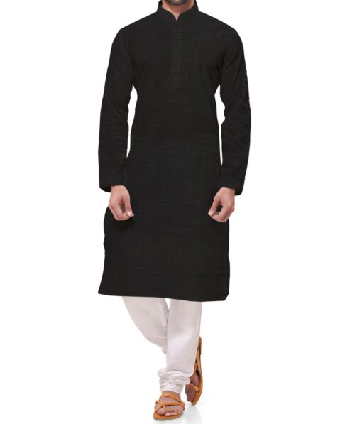 Arvind Men's Cotton Linen Self Design Unstitched Shirt Fabric (Black)