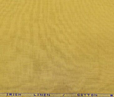 Arvind Men's Cotton Linen Self Design Unstitched Shirt Fabric (Granola Beige)