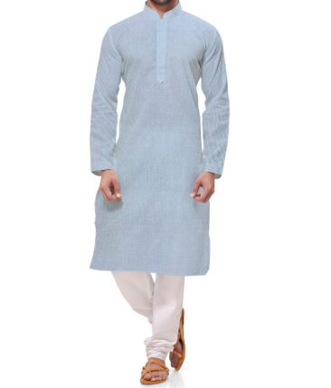 Arvind Men's Cotton Linen Self Design Unstitched Shirt Fabric (Light Blue)