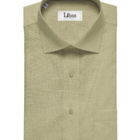 Arvind Men's Cotton Linen Self Design Unstitched Shirt Fabric (Tan Beige)