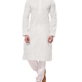 Arvind Men's Cotton Linen Self Design Unstitched Shirt Fabric (White)