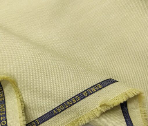 Birla Century Men's Cotton Structured 1.60 Meter Unstitched Shirt Fabric (Beige)