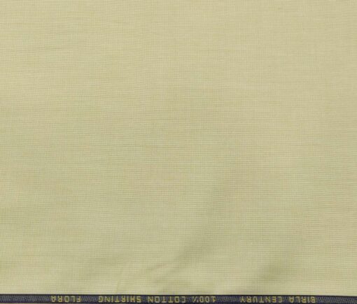 Birla Century Men's Cotton Structured 1.60 Meter Unstitched Shirt Fabric (Beige)