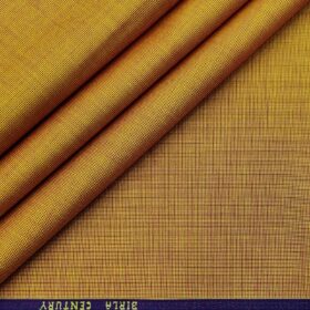 Birla Century Men's Cotton Structured 1.60 Meter Unstitched Shirt Fabric (Honey Orange)