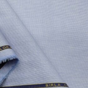 Birla Century Men's Cotton Structured 1.60 Meter Unstitched Shirt Fabric (Light Blue)
