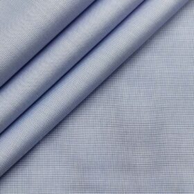 Birla Century Men's Cotton Structured 1.60 Meter Unstitched Shirt Fabric (Light Blue)