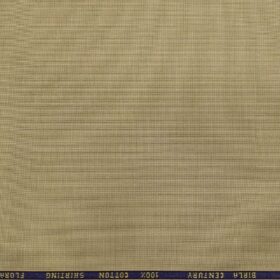 Birla Century Men's Cotton Structured 1.60 Meter Unstitched Shirt Fabric (Tortilla Brown)