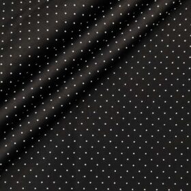 Monza Men's Cotton Printed 1.60 Meter Unstitched Shirt Fabric (Black)