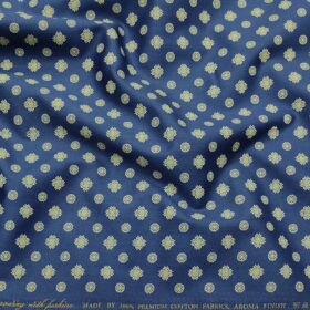 Nemesis Men's Cotton Printed Unstitched Shirt Fabric (Royal Blue)