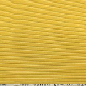 Raymond Men's Cotton Striped Unstitched Shirt Fabric (Yellow)