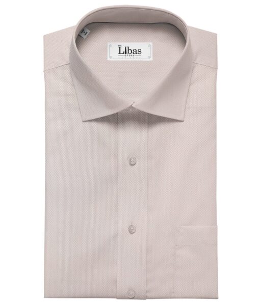 Soktas Men's Cotton Structured 1.60 Meter Unstitched Shirt Fabric (Light Pink)