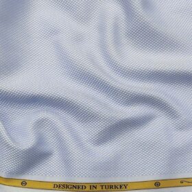 Soktas Men's Cotton Structured 1.60 Meter Unstitched Shirt Fabric (Sky Blue)
