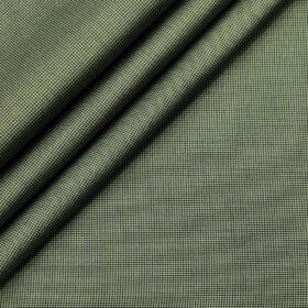 Solino Men's Cotton Structured 1.60 Meter Unstitched Shirt Fabric (Olive Green)