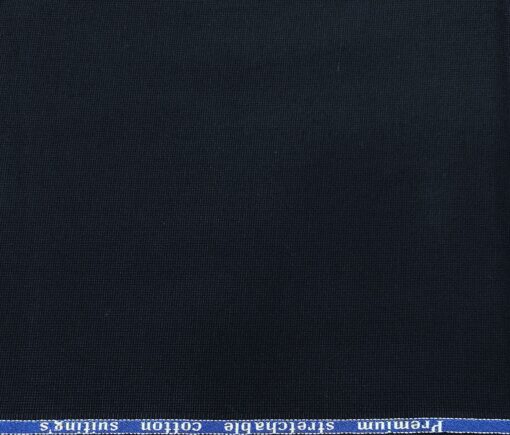 Arvind Men's Cotton Structured 1.30 Meter Unstitched Trouser Fabric (Dark Blue)