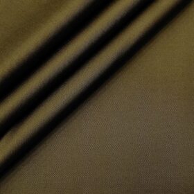 Arvind Men's Cotton Solids 1.30 Meter Unstitched Trouser Fabric (Dark Khakhi Brown)