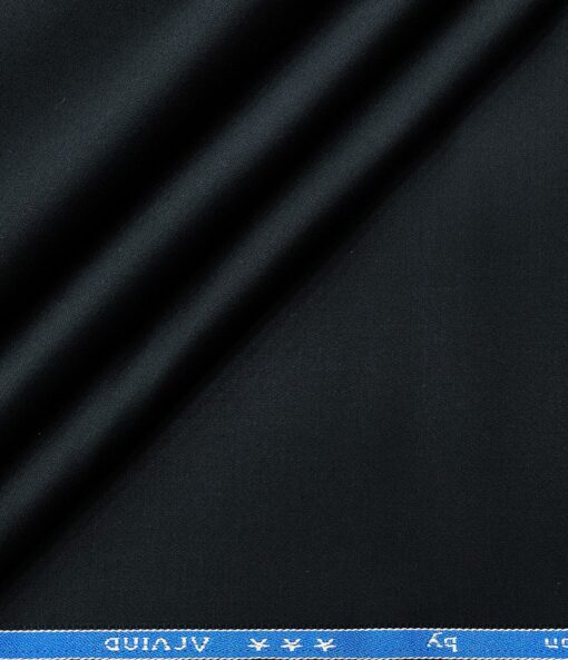 Arvind Men's Cotton Solids 1.30 Meter Unstitched Trouser Fabric (Dark Navy Blue)