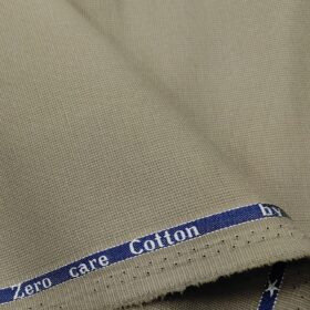 Arvind Men's Cotton Structured 1.30 Meter Unstitched Trouser Fabric (Greyish Beige)