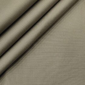 Arvind Men's Cotton Structured 1.30 Meter Unstitched Trouser Fabric (Greyish Beige)