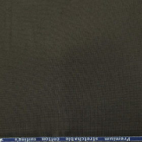 Arvind Men's Cotton Structured 1.30 Meter Unstitched Trouser Fabric (Greyish Brown)