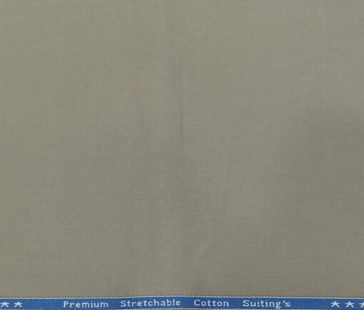 Arvind Men's Cotton Solids 1.30 Meter Unstitched Trouser Fabric (Grey)