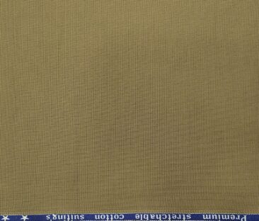 Arvind Men's Cotton Structured 1.30 Meter Unstitched Trouser Fabric (Khakhi)