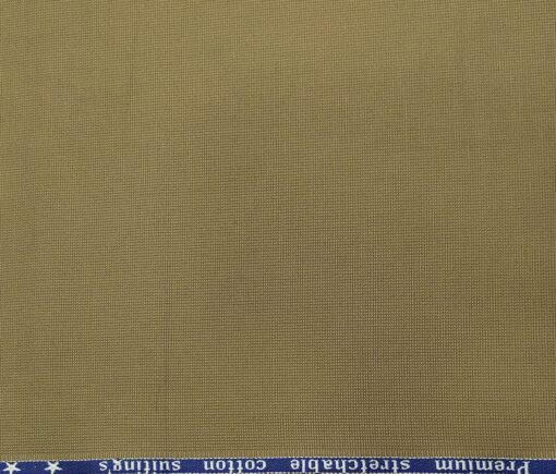 Arvind Men's Cotton Structured 1.30 Meter Unstitched Trouser Fabric (Khakhi)