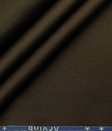 Arvind Men's Cotton Structured 1.30 Meter Unstitched Trouser Fabric (Mocha Brown)