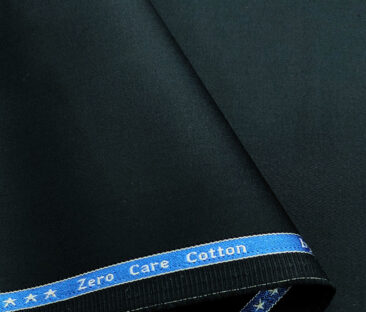 Arvind Men's Cotton Solids 1.30 Meter Unstitched Trouser Fabric (Peacock Blue)
