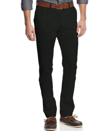 Arvind Men's Cotton Structured 1.30 Meter Unstitched Trouser Fabric (Black)