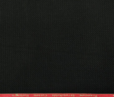Arvind Men's Cotton Structured 1.30 Meter Unstitched Trouser Fabric (Black)