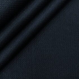 Arvind Men's Cotton Structured 1.30 Meter Unstitched Trouser Fabric (Dark Blue)