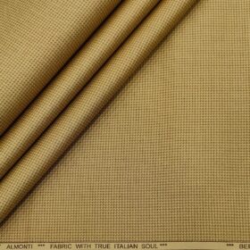 Almonti Men's Cotton Printed 1.30 Meter Unstitched Trouser Fabric (Biscotti Beige)