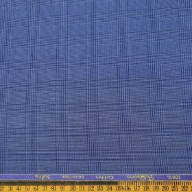 Cadini Men's Cotton Self Design 1.30 Meter Unstitched Trouser Fabric (Blue)