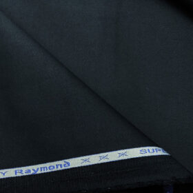Raymond Men's Cotton Solids 1.30 Meter Unstitched Trouser Fabric (Dark Blue)