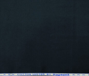 Raymond Men's Cotton Solids 1.30 Meter Unstitched Trouser Fabric (Dark Blue)