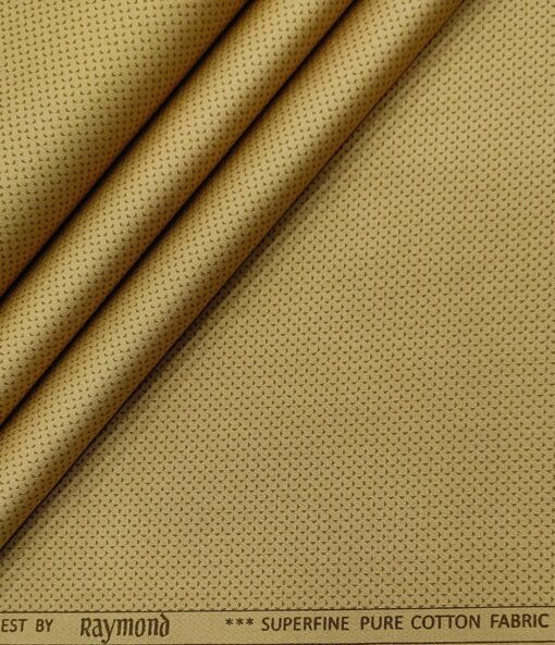 Raymond Men's Cotton Printed 1.30 Meter Unstitched Trouser Fabric (Granola Beige)