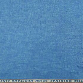 Burgoyne Men's Linen Solids Unstitched Shirting Fabric (Cerualean Beige)