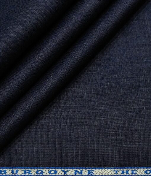 Burgoyne Men's Linen Solids 1.60 MeterUnstitched Shirting Fabric (Dark ...