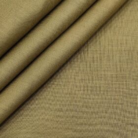 Burgoyne Men's Linen Solids Unstitched Shirting Fabric (Hazelnut Beige)