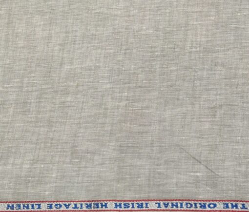 Burgoyne Men's Linen Solids Unstitched Shirting Fabric (Light Grey)