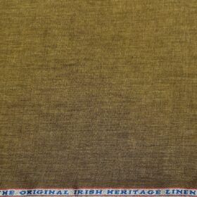 Burgoyne Men's Linen Solids Unstitched Shirting Fabric (Light Brown)