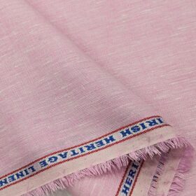 Burgoyne Men's Linen Solids Unstitched Shirting Fabric (Pink)