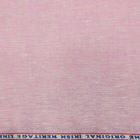Burgoyne Men's Linen Solids Unstitched Shirting Fabric (Pink)