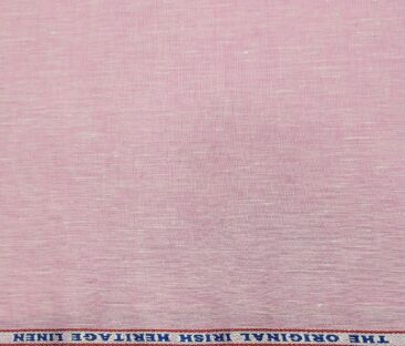 Burgoyne Men's Linen Solids Unstitched Shirting Fabric (Pink)