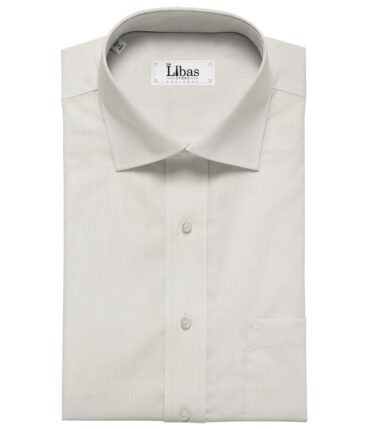 Burgoyne Men's Linen Solids Unstitched Shirting Fabric (Milky White)