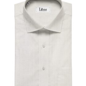 Burgoyne Men's Linen Solids 1.60 MeterUnstitched Shirting Fabric (Milky White)