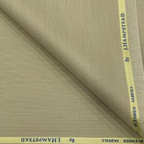 J.Hampstead Men's Polyester Viscose Structured Unstitched Suiting Fabric (Beige)