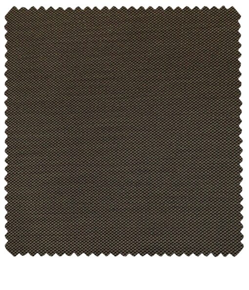 J.Hampstead Men's Polyester Viscose Structured Unstitched Suiting Fabric (Coffee Brown)