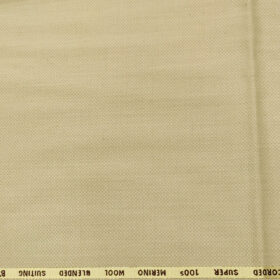 Cadini Italy Men's Wool Structured  Super 100's Unstitched Trouser or Modi Jacket Fabric (Buttermilk Beige