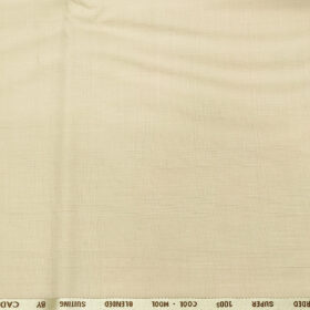 Cadini Italy Men's Wool Checks  Super 100's Unstitched Trouser or Modi Jacket Fabric (Cream
